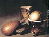 Still Life with Globe, Lute, and Books by Gerrit Dou